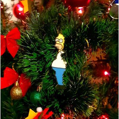 新品圣诞节饰品卡通装辛普s森亚克力圣诞树挂415145c件hristma礼