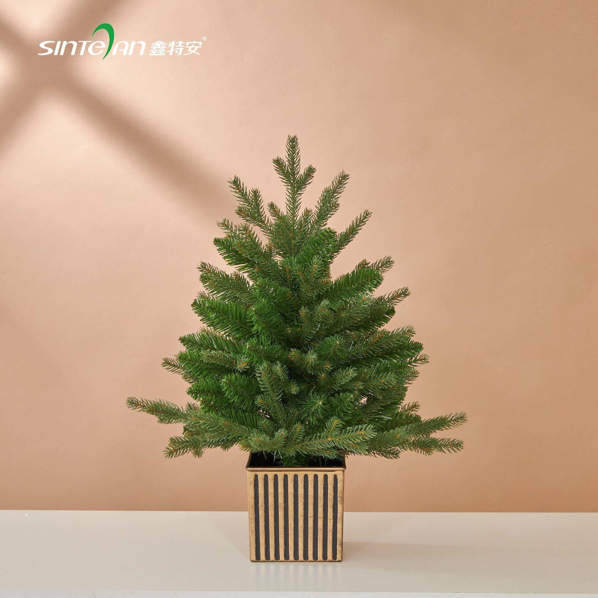 鑫特 45/60SP2108/90CM复古方圣诞树诞积雪绿色安款盆圣装饰品圣