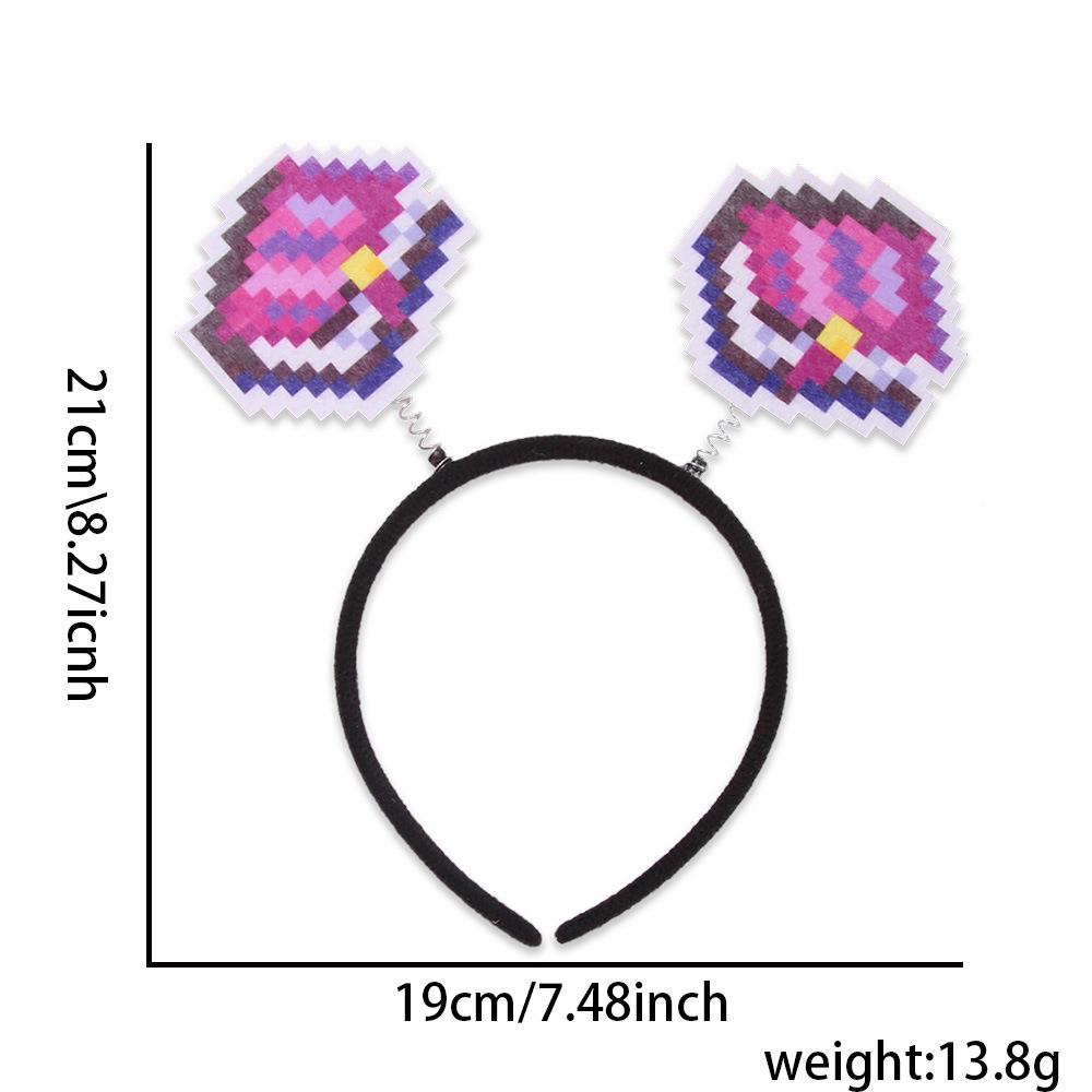 新款我的世界装主题发箍镜卡JJW对通眼像素游戏头箍儿童生日派饰