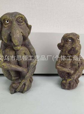 巨魔户外庭院摆件设计装饰品下水道的怪物创意恶搞摆件装修
