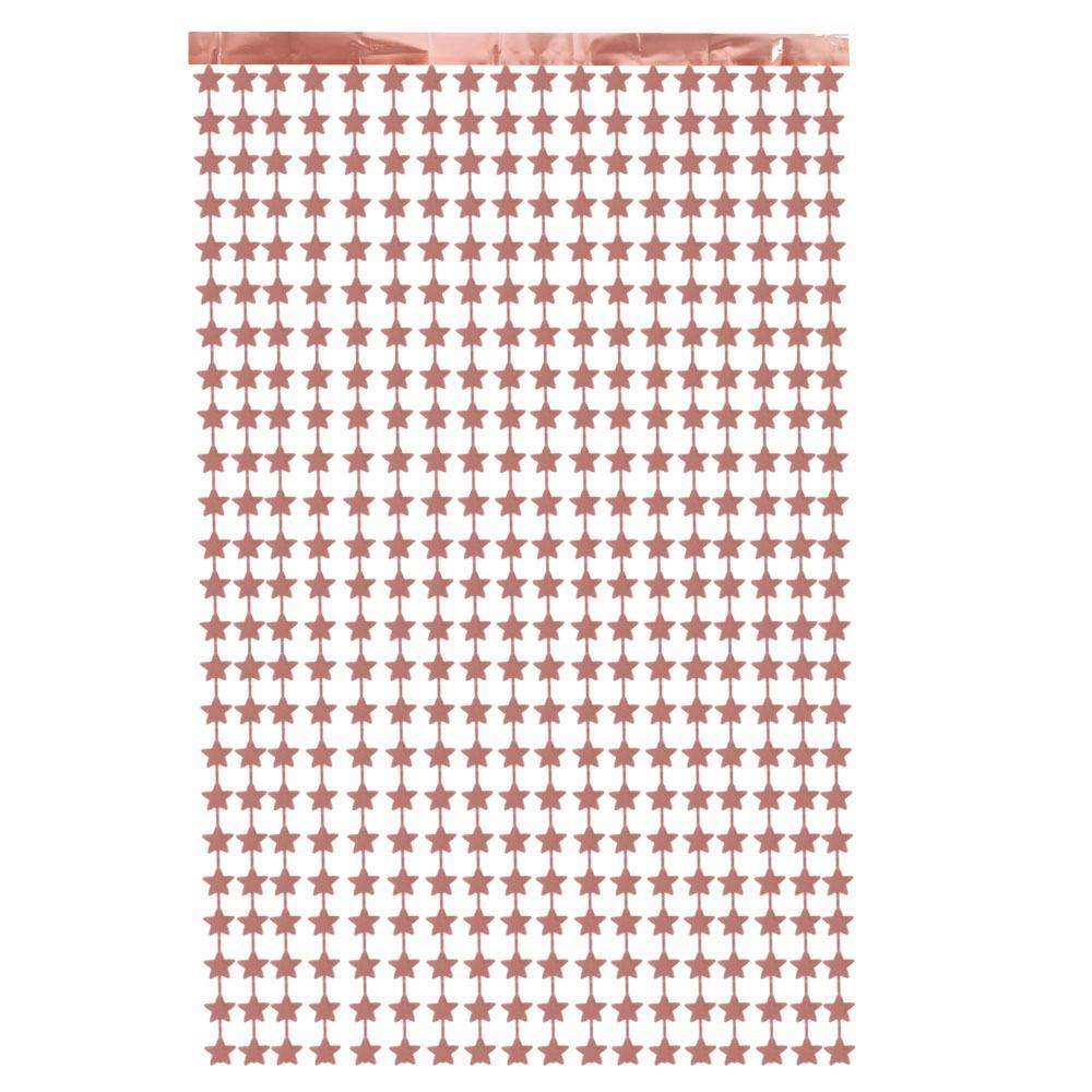 2m丝五角星RMN雨丝帘日生派对装饰品18根星星挂用串雨门帘背景墙