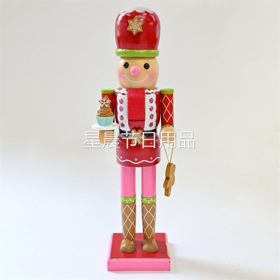 SB58211饼干人胡桃夹子士兵35CM木制工艺品 彩绘批木偶人