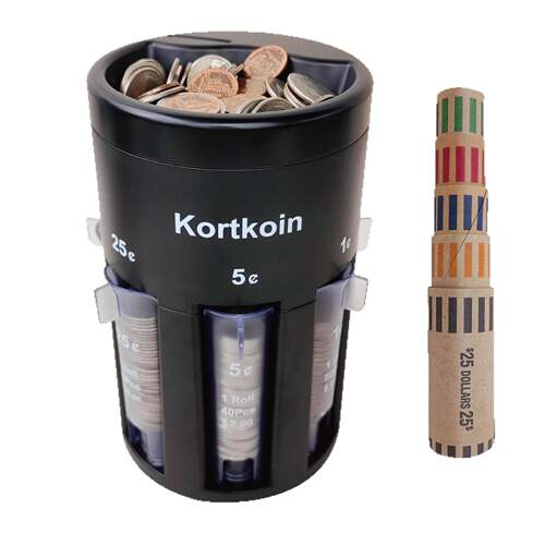 新品 5合1硬币分拣器 Coin Sorter 硬币计数器 可旋转底座