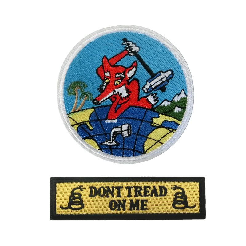 复古狐狸战士刺绣布贴可缝烫