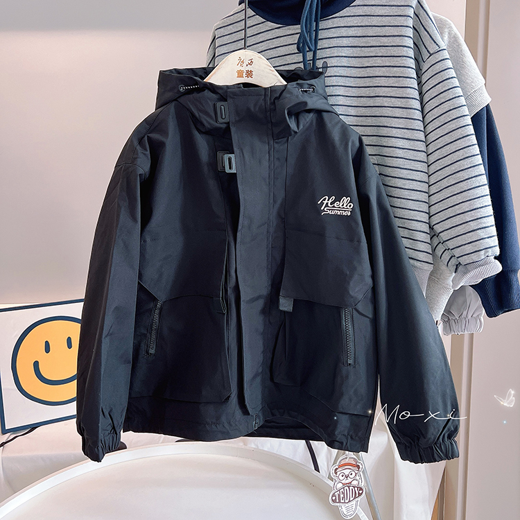 儿童秋季冲锋衣拉链外套