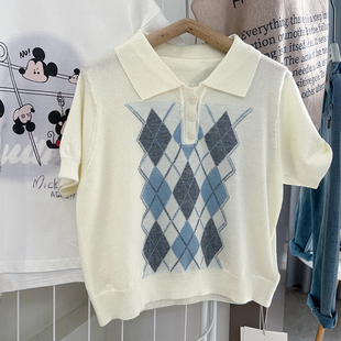 魔西童装2026春夏男童女童小翻领针织polo衫短袖t恤洋气儿童打底