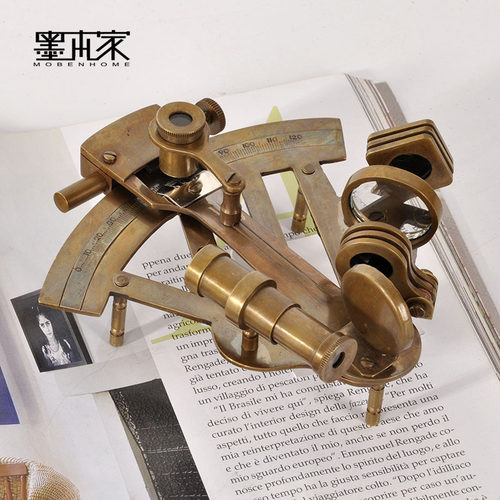 印度进口怀旧六分仪航海西洋古董