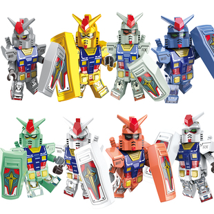 高达机动战士机器人机甲人仔展示盒动漫独角兽强袭小人偶拼装积木