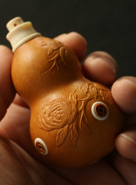 竹迹纯手工精工压花制作葫芦香囊