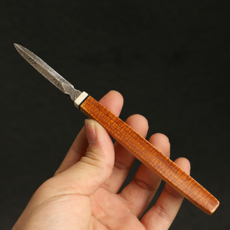 广西百年拆房老竹龟裂纹老煤竹茶道茶刀开普洱茶器茶具竹器竹迹