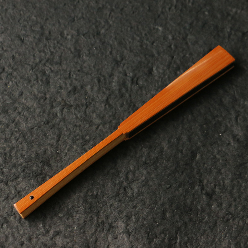 几十年自然氧化老玉竹浙派安吉名家王伟本工精工制作铲子折扇竹扇