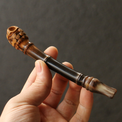 紫竹根烟嘴过滤器烟斗把件