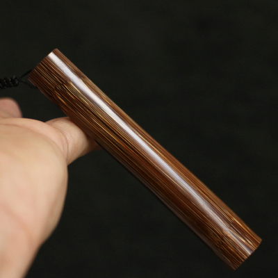 棕竹金丝竹老料纯手工精工打磨实心竹把件把玩盘完竹雕竹器素器