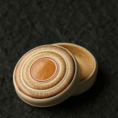 纯手工精工制作猛犸牙香粉罐