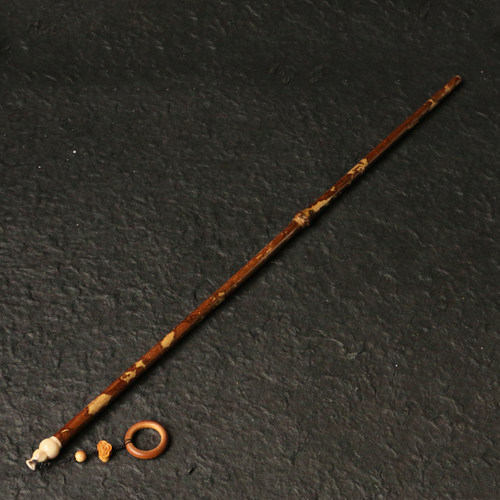 广西老料精工制作牛角封口湘妃竹