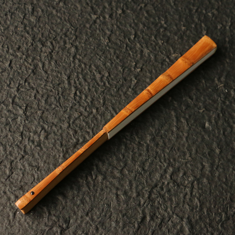 罗汉竹老料纯手工精工制作玉竹小骨制作文人折扇竹扇子把件收藏