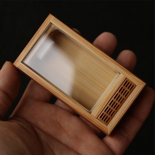 沪上老艺人纯手工精工制作老玉竹榫卯结构金钟竹蛉盒鸣虫器具竹器