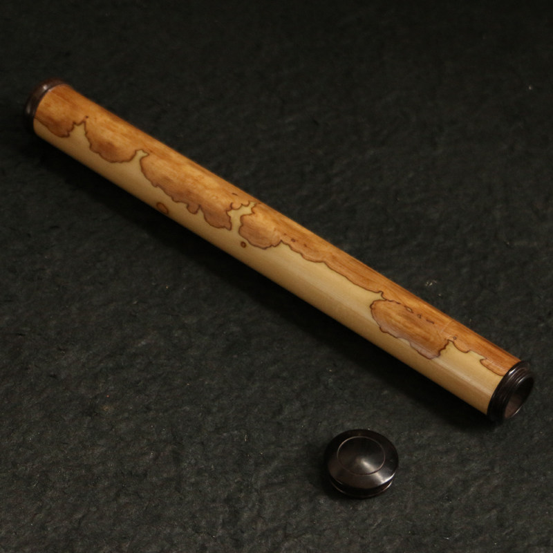 蝴蝶花斑竹纯手工精工制作苏工香道香线收纳筒竹筒画筒文玩把件竹