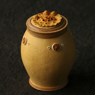 河北老葫芦纯手工精工制作黄杨木蒙心纯手工压花蝈蝈罐