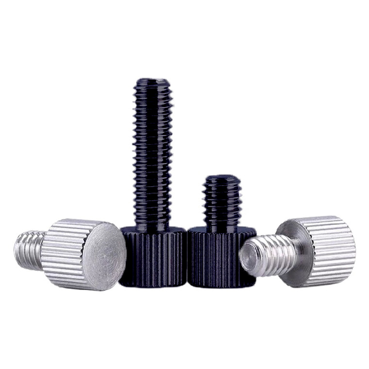 现货滚花手拧螺丝单头圆形手扭螺丝装饰调节手柄螺钉机箱螺丝M3M4