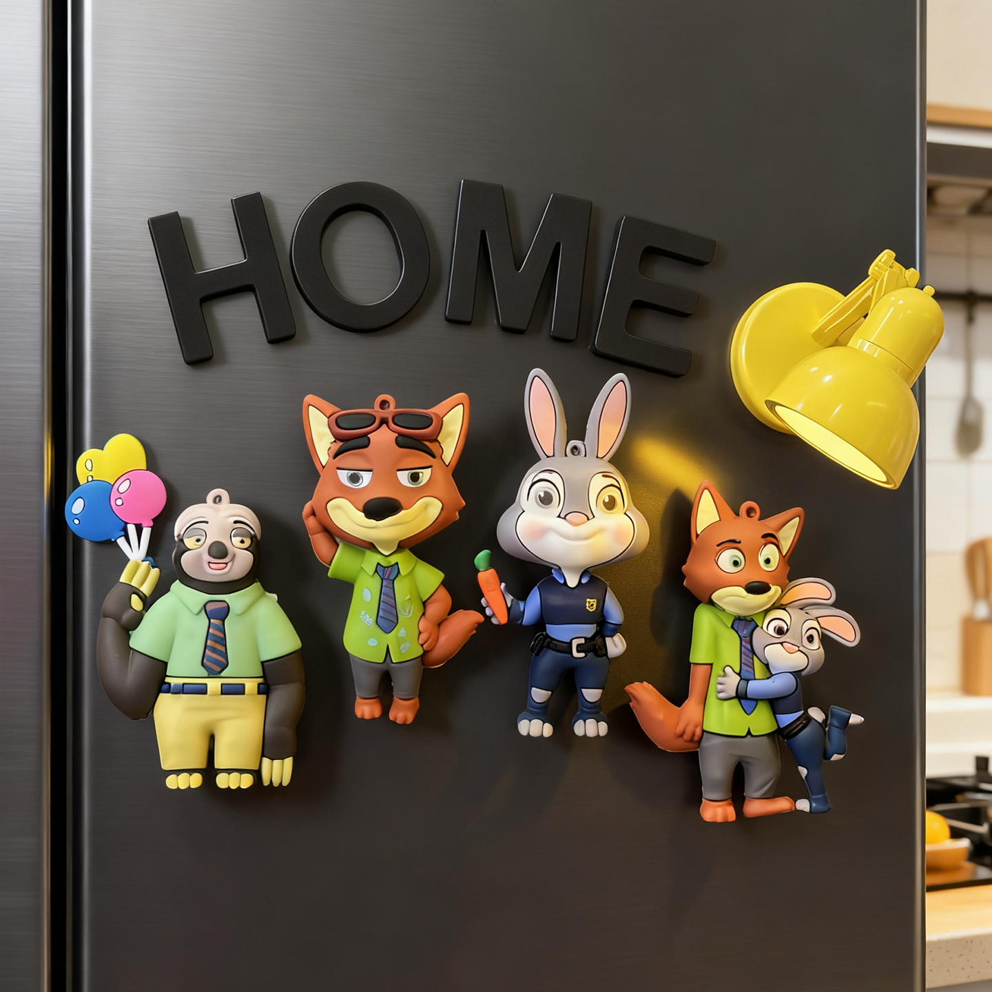 疯狂动物城冰箱贴尼克朱迪兔磁贴卡通动漫3d个性2025新款创意公仔