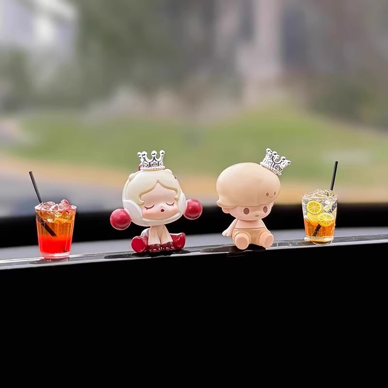 车载摆件正版泡泡玛特汽车中控显示屏幕车内装饰品2025网红新款女