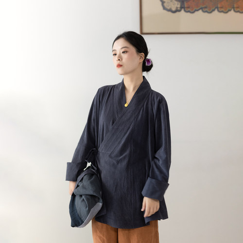 大拙东方柔雅风新汉式禅服衬衫