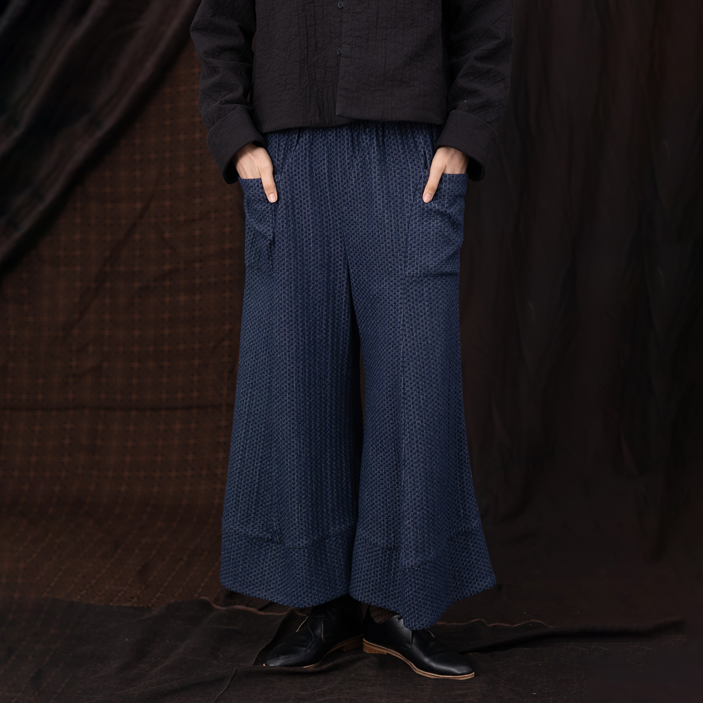 大拙力量美学棉麻松紧腰休闲裤