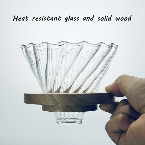 玻璃美式手冲咖啡套装日式橡木