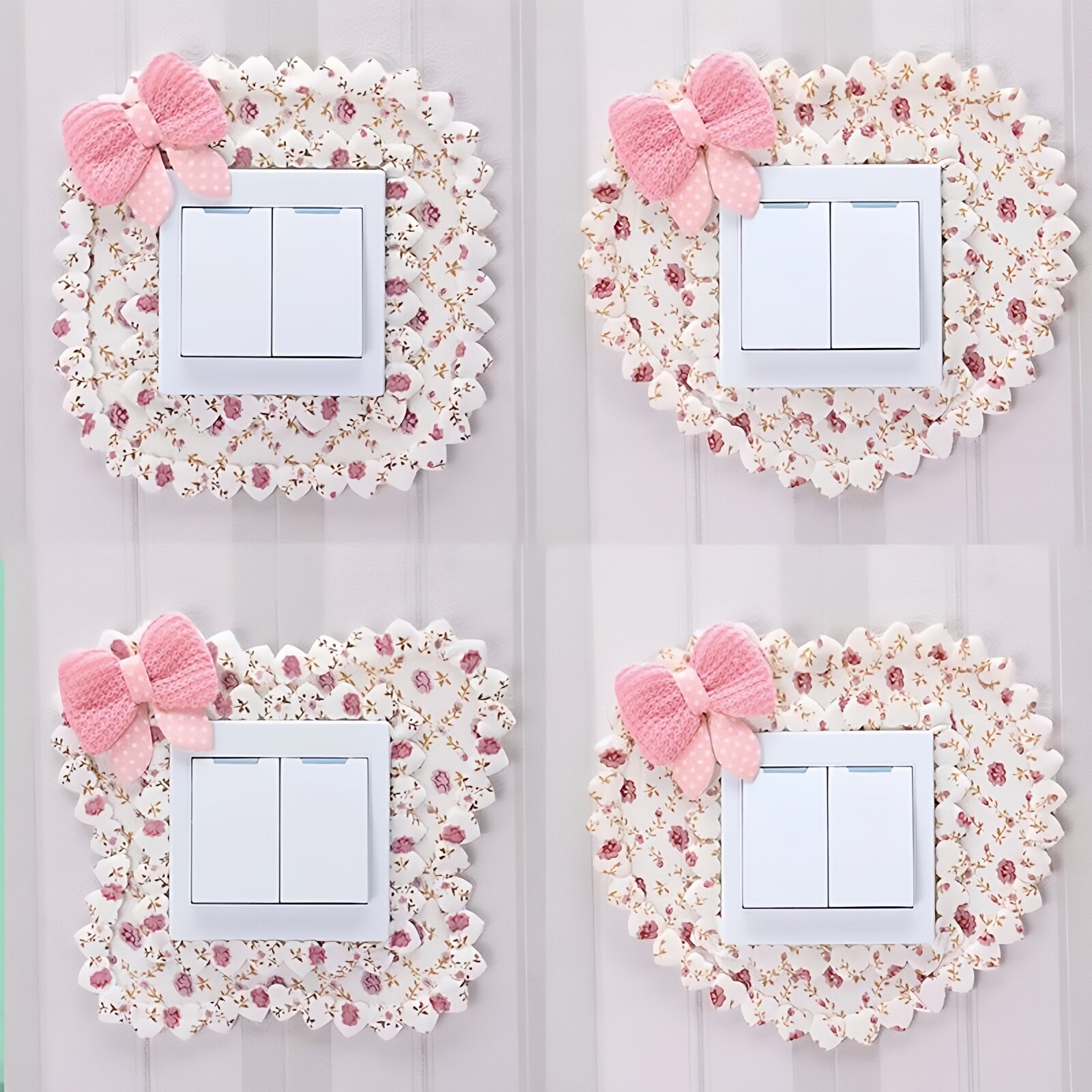 开关边框套开关贴墙贴家用布艺插座贴创意韩式简约现代欧式装饰套