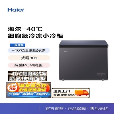 海尔BC/BD-100GHEPGD彩晶低霜-40℃冷藏冷冻柜冰柜100/142/200升