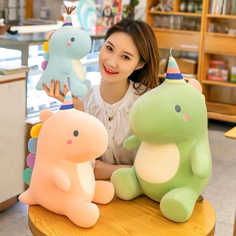 新款创意糖果恐龙公仔大号恐龙毛绒玩偶睡觉抱枕礼品儿童玩具