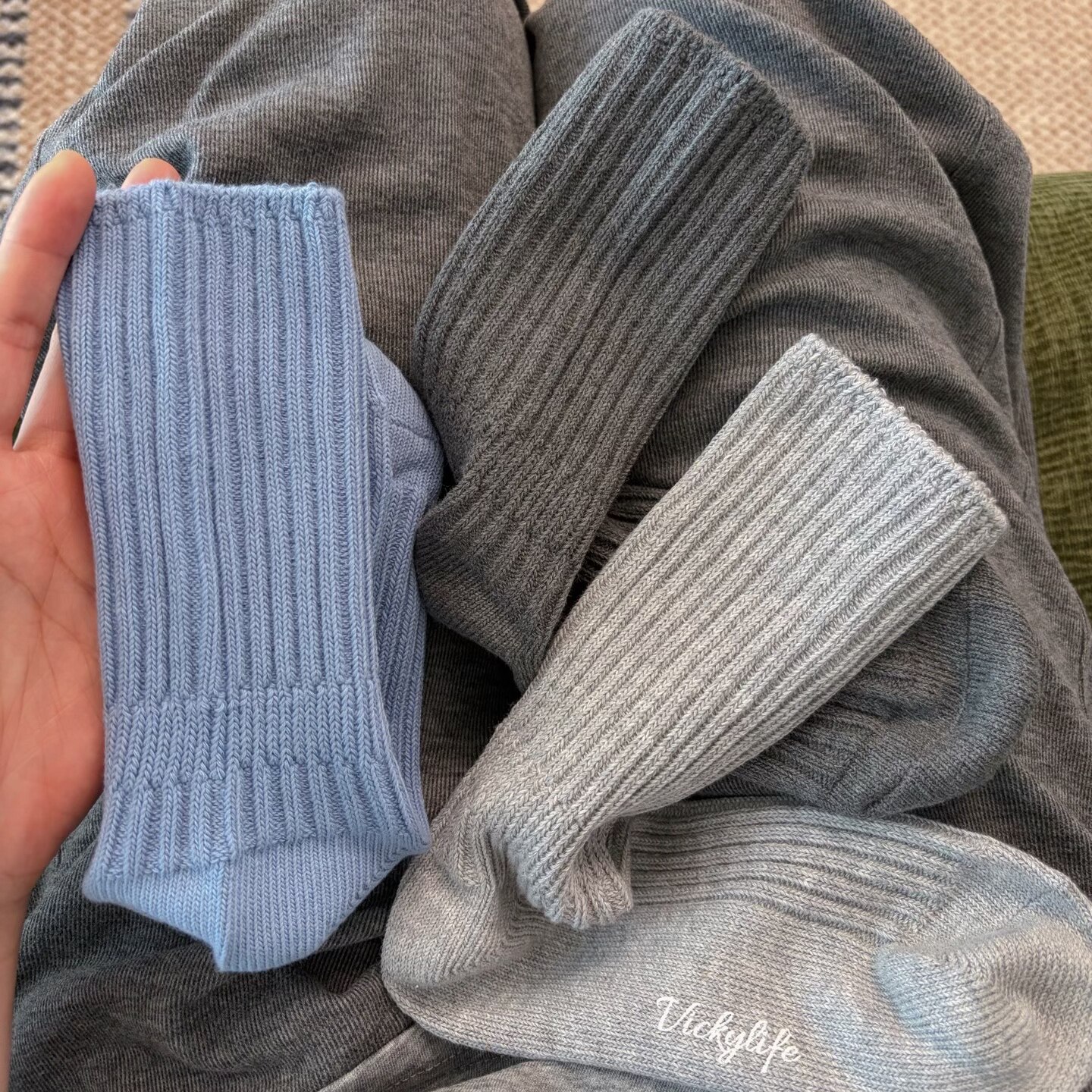 秋冬复古粗线百搭堆堆棉中筒女袜