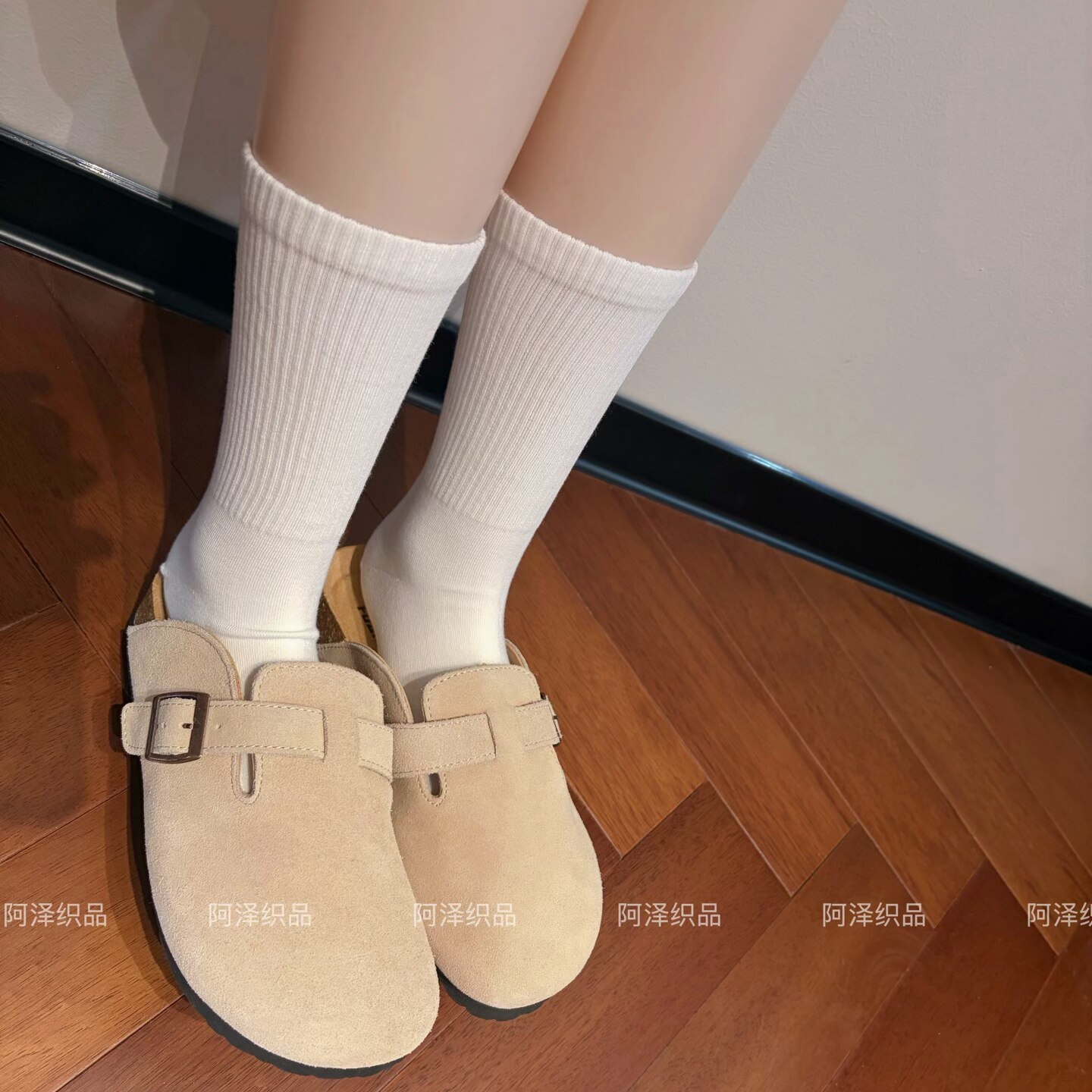 品质基础款！极简纯色百搭黑色中高筒袜子女ins潮四季白色长棉袜