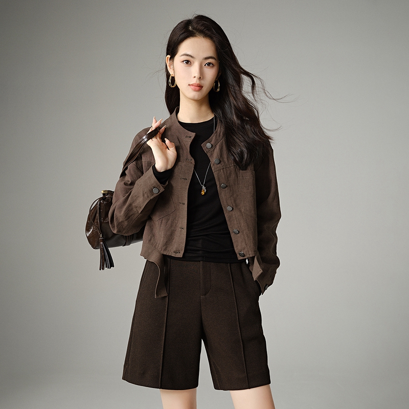 晚白莱赛尔轻薄夹克外套