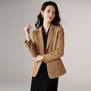 翻驳领西装 简约外套通勤OL百搭修身 女 时尚 晚白2025年秋新款
