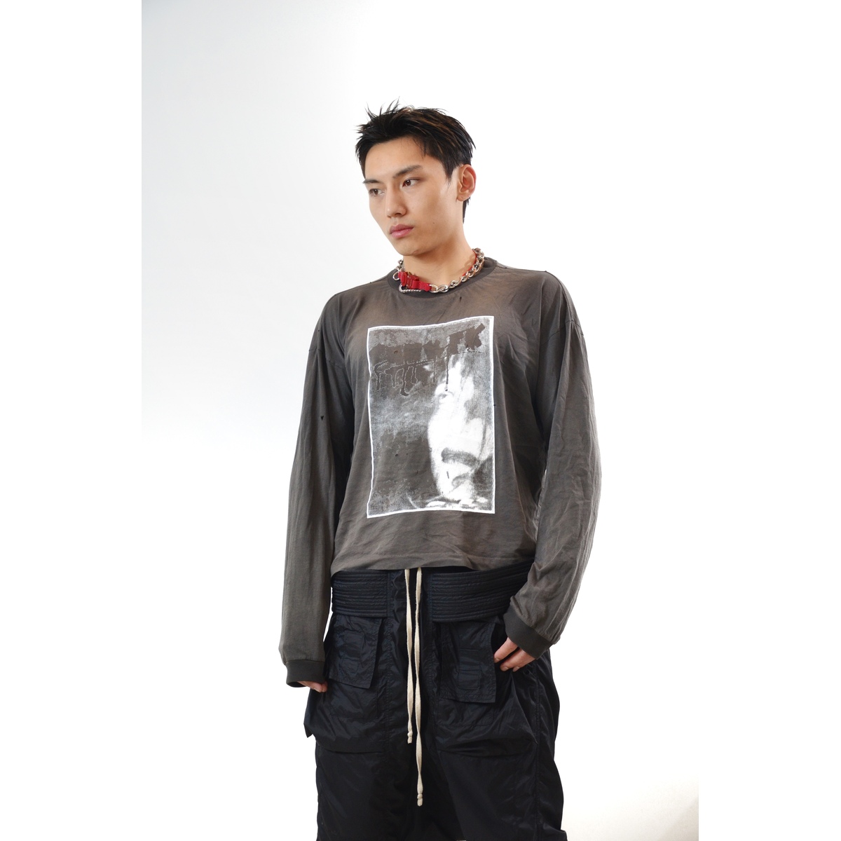 ERD风女鬼长袖朋克摇滚水洗破洞