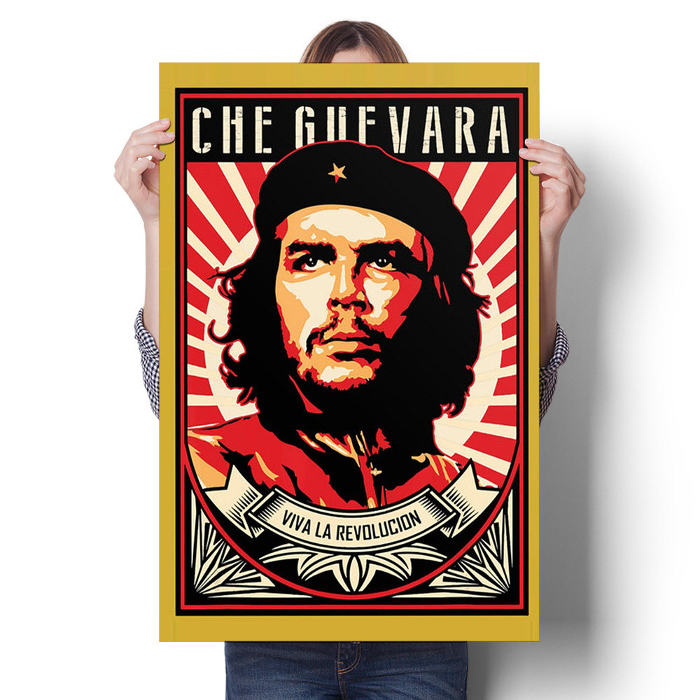 切格瓦拉海报装饰画复古励志墙贴画大学寝室床头挂画酒吧雪茄房画
