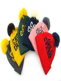 Demi-season children's hat for boys, Japanese knitted woolen scarf with letters