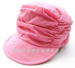 女童平顶帽褶皱蝴蝶结帽舒适软檐遮阳帽 亏本清仓儿童帽子春夏季