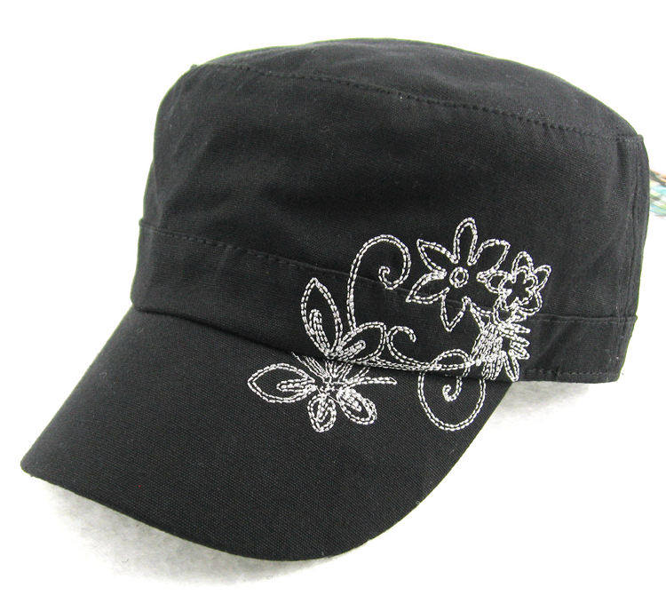 儿童帽子春夏新款女童平顶帽银线刺绣花黑色透气舒适鸭舌帽子,童装/婴儿装/亲子装,帽子,淘宝优惠券,粉丝福利购,淘宝优惠卷