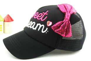 春夏儿童帽子透气女童网帽蝴蝶结棒球帽立体可爱耳朵遮阳鸭舌帽