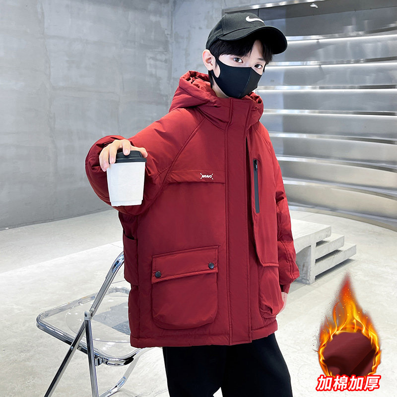 男童冬装加厚保暖三防派克棉服