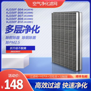 净茜适配飞利浦空气净化器滤网KJ330F-B04/B06/07/09/B10滤FY2428