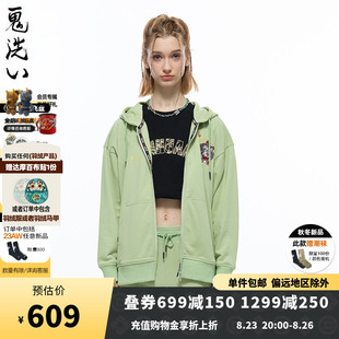 卫衣 ONIARAI 连帽情侣款 虎头刺绣侧开叉开衫 B340165 鬼洗AW新品