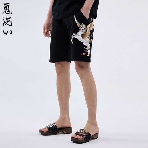 ONIARAI/鬼洗精绣针织短裤