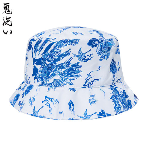 鬼洗潮秋冬大码防晒帽渔夫帽子