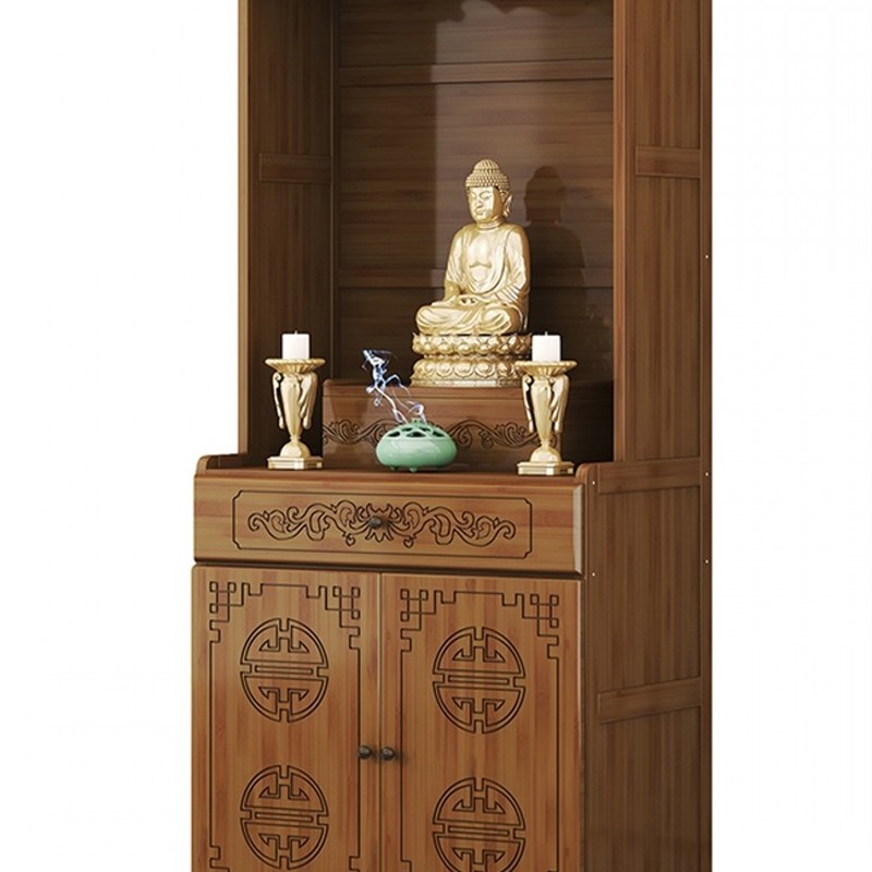定制佛龛新中式立柜佛柜财神爷柜家用供桌香案关公观音佛像供奉台