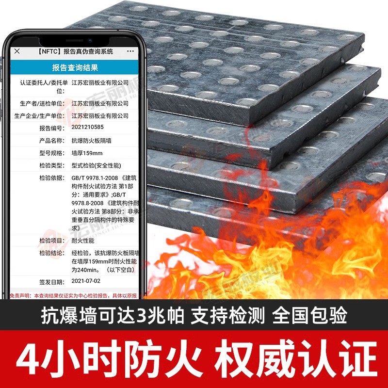 防爆板防火隔墙板纤维增强水泥防水板复合板镀锌钢板抗爆板泄爆板