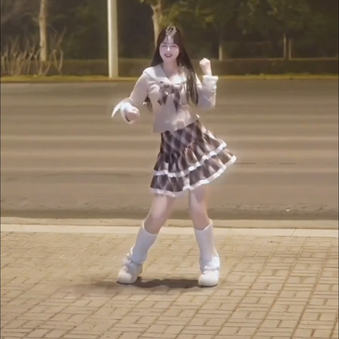 甜美风减龄蝴蝶结海军领长袖针织衫显瘦蓬蓬格纹半身裙冬季两件套